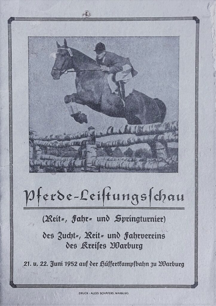 Deckblatt Pferde-Leistungsschau 1952